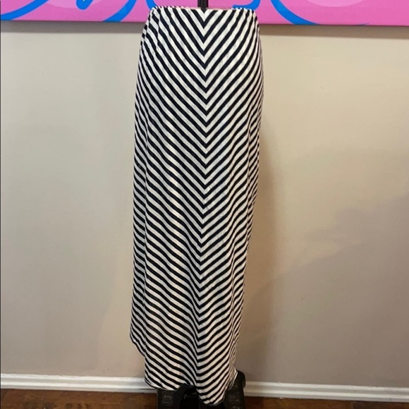 Splendid x Margherita Black White Linen Striped Skirt - Picture 7 of 12